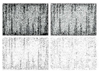 Set of grunge texture old concrete wall, vector illustration