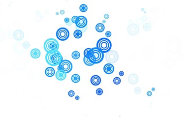 Light BLUE vector background with spots.