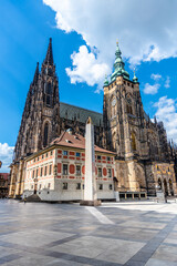 Fototapeta premium Prague Castle Obelisk at St Vitus Cathedral