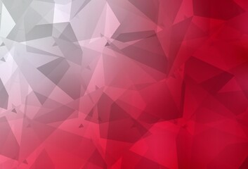 Light Red vector backdrop with polygonal shapes.