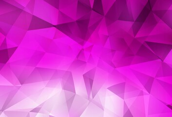 Light Pink vector polygonal pattern.