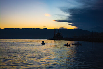 Rijeka, Croatia, European Capital of Culture 2020, sunset sea 