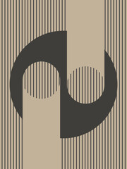 Art print trendy minimalist abstract contemporary poster for wall decoration, placard, brochure cover. Decoration vintage cover. Vintage, retro art. Interior decoration. Wall art.