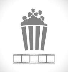 pop corn with film reel