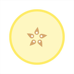 Pear icon on white background. color editable