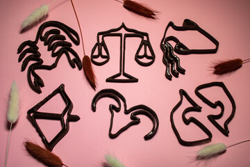 horoscope symbols printed from chocolate on a 3D printer