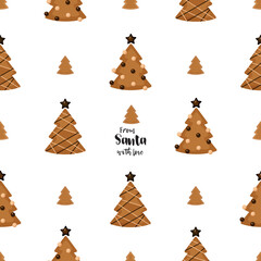 A Christmas seamless pattern with gingerbread cookies
