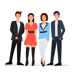 vector illustration of several people being stylish. one set. white background