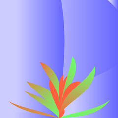 abstract drawing of a flower of bright colored stripes of different thickness background