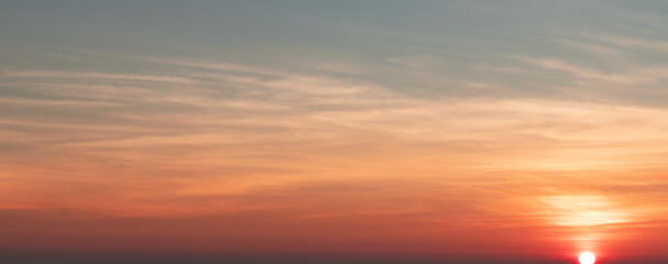 colorful of sky and beautiful mountain landscape.Morning sunrise time mountain scenery