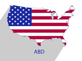 USA map concept design. Map concept for ads, posters, brochures and flyers. Vector drawing.
