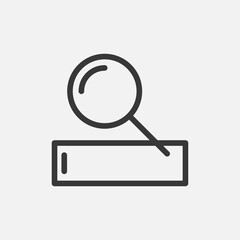 Search text icon isolated on background. Magnifying glass symbol modern, simple, vector, icon for website design, mobile app, ui. Vector Illustration
