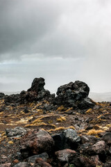 Fototapeta na wymiar Close-up of rocks in Tongariro National Park