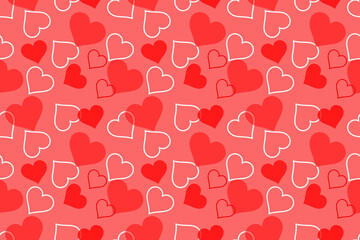 Valentine's day background with hearts romance pattern