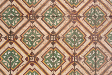 Beautiful old tiles in abandoned building