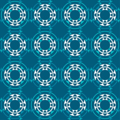 Navajo mosaic rug with traditional folk geometric pattern. Native American Indian blanket. Aztec elements. Seamless pattern. Vector illustration for web design or print.