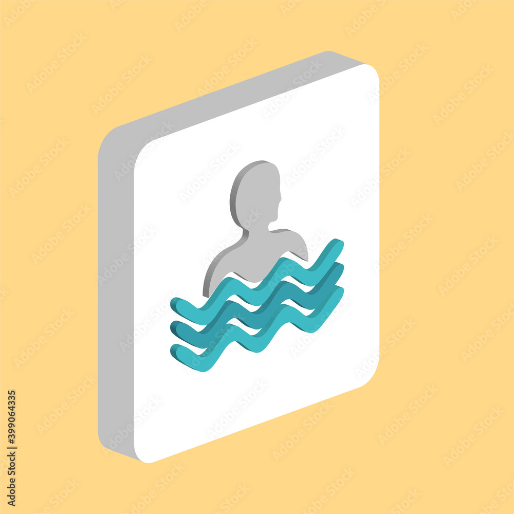 Poster pool simple vector icon. illustration symbol design template for web mobile ui element. perfect colo