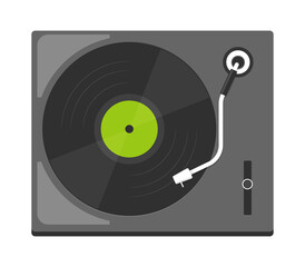 The Turntable Machine. Isolated Vector Illustration