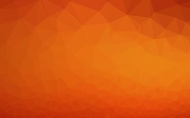 Fototapeta premium Light Orange vector abstract polygonal cover.