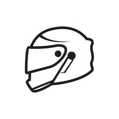 Motorcycle helmet logo design template