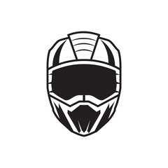 Motorcycle helmet logo design template
