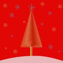 christmas tree with snowflakes