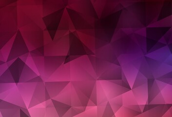 Fototapeta premium Dark Purple, Pink vector triangle mosaic background.