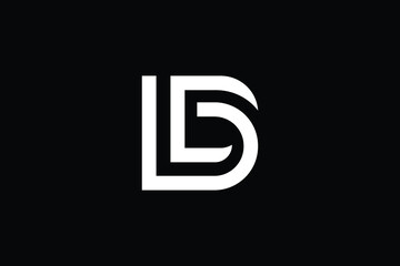 BD logo letter design on luxury background. DB logo monogram initials letter concept. BD icon logo design. DB elegant and Professional letter icon design on black background. B D DB BD - obrazy, fototapety, plakaty