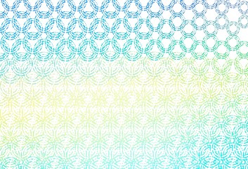 Light blue, yellow vector pattern with spheres.