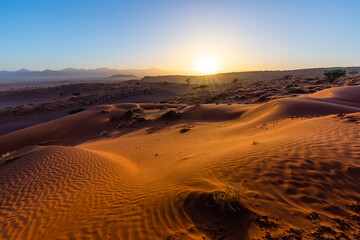 Fototapeta na wymiar Sunrise in the Namib Desert