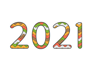 2021 with bright colors and fun