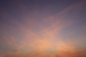 Fototapeta na wymiar beautiful sky with colored clouds at sunrise
