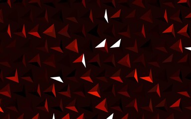 Naklejka premium Dark Red vector backdrop with lines, triangles.