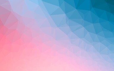 Fototapeta premium Light Blue, Red vector polygonal background.