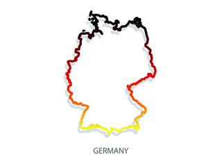 Germany map design. for advertisements, posters, brochures and flyers. Vector drawing.
