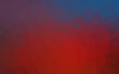 Obraz premium Dark Blue, Red vector polygonal template.