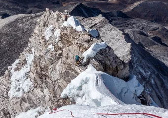 Photo sur Plexiglas Ama Dablam Ama Dablam Descent from Summit, Himalaya