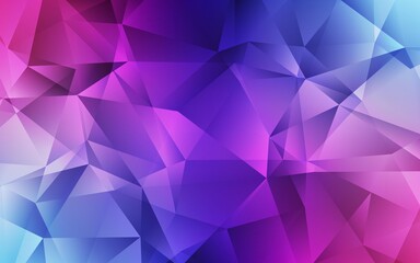 Dark Pink, Blue vector abstract polygonal background. A completely new color illustration in a polygonal style. Completely new template for your banner.