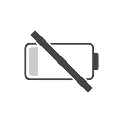 Battery indicator icon on white isolated background. Layers grouped for easy editing illustration. For your design.