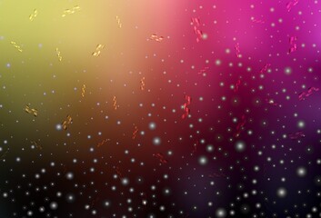 Dark Pink, Yellow vector background in Xmas style.