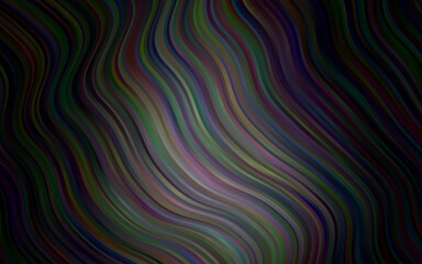 Obraz premium Dark Silver, Gray vector backdrop with bent lines.