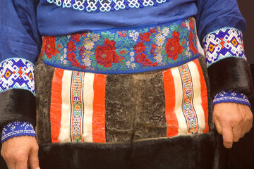 National costume of the Inuit people, Sissimiut or Holsteinborg, Greenland, Denmark © Gabrielle