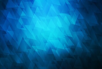 Dark BLUE vector backdrop with rhombus.