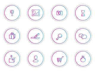Vector set of icons and emblems for social media story covers