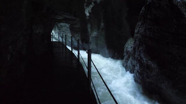 Rushing water in the Bavarian Alps