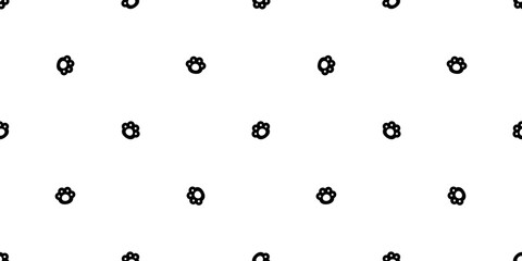dog paw seamless pattern footprint vector cat french bulldog cartoon isolated tile background repeat wallpaper scarf doodle illustration design
