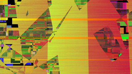 Colorful Digital Glitch Illustration