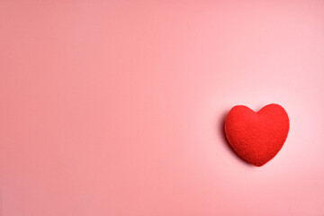 Red decorative hearts on a  background. Valentine's Day Concept.