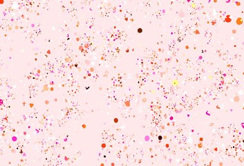 Light Red vector backdrop with memphis shapes.