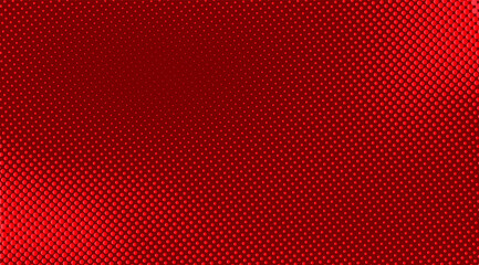 Tomato red  color pop art dotted gradient pattern horizontal vector . Halftone dots  texture glitch Background 